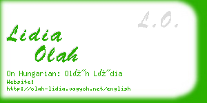 lidia olah business card